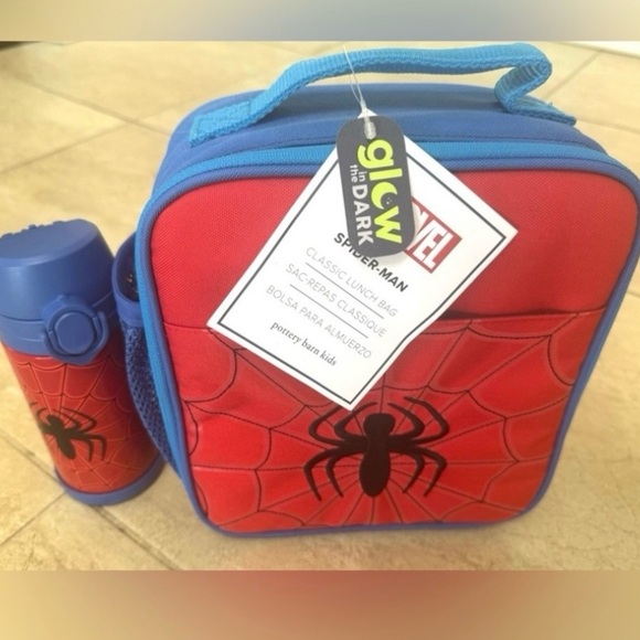 Pottery Barn Kids Spider-Man Lunch Box & Water Bottle - Picture 2 of 10